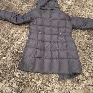 Like new Puffer medium petite; warmest coat ever! Steel grey